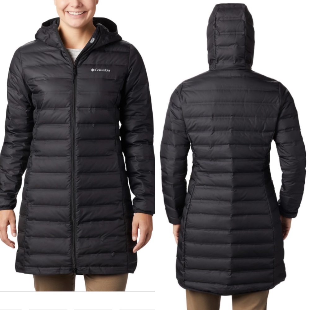 Columbia Women’s Black Lake 22” Long Hooded Jacket — BARELY WORN!